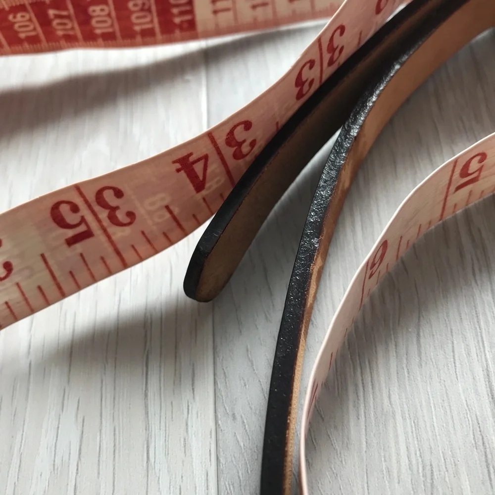 CK CALVIN KLEIN LEATHER SKINNY BROWN COATED BELT WOMENS XS